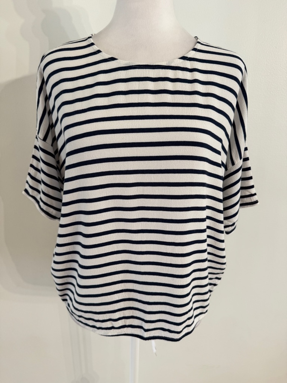 Samsoe Samsoe Striped black and White Women's Boatneck Top blouse size small